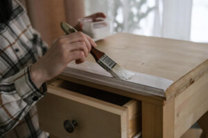 Paint Brush Marks Cabinets